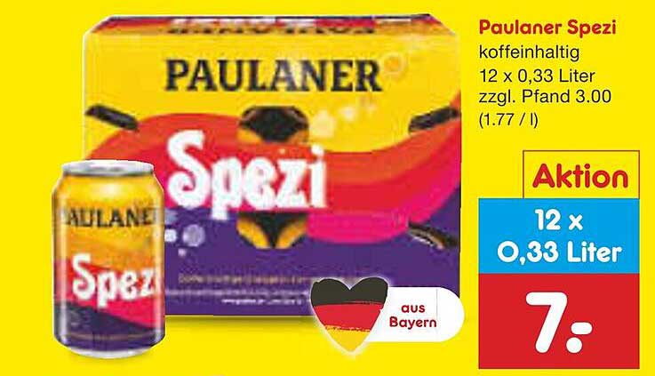 Paulaner Spezi 12 x 0,33 Liter