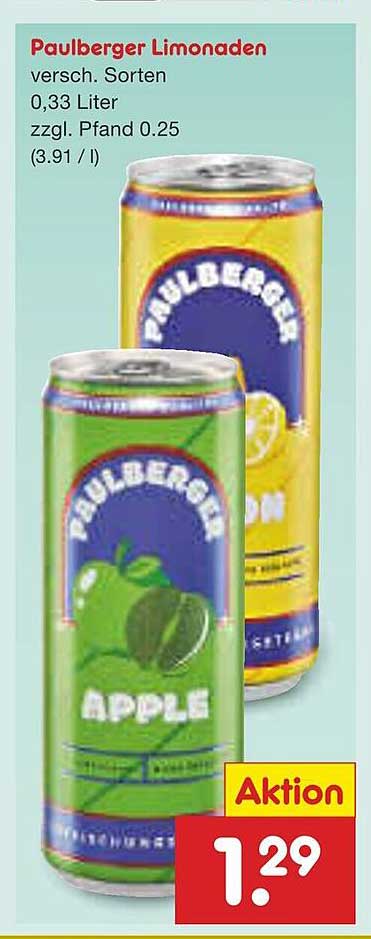 Paulberger Limonaden, verschiedene Sorten, 0,33 Liter