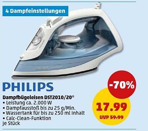 PHILIPS Dampfbügeleisen DST2010/20