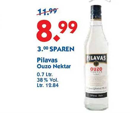 Pilavas Ouzo Nektar 0.7 Ltr. - Jetzt nur 8.99 €