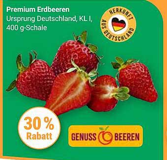 Premium Erdbeeren 400 g - 30 % Rabatt