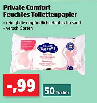 Private Comfort Feuchtes Toilettenpapier