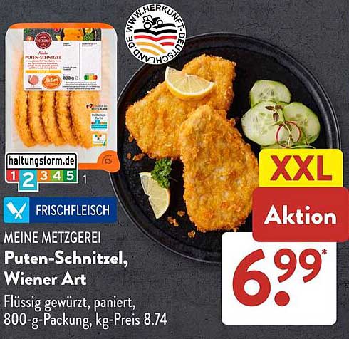 Putenschnitzel, Wiener Art - 800 g Packung