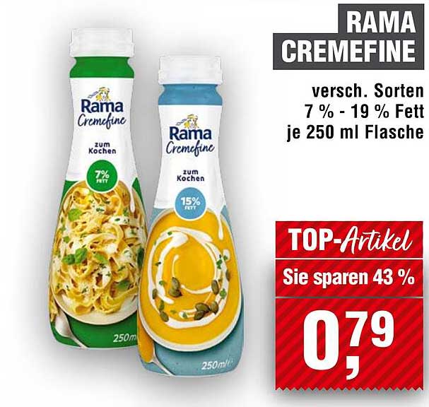 Rama Cremefine 250 ml Flasche - verschiedene Sorten