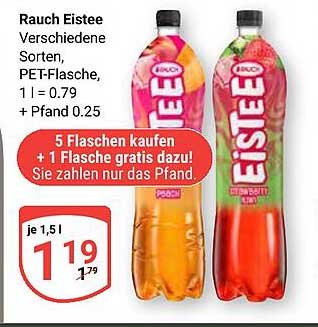 Rauch Eistee - Verschiedene Sorten, 1,5 l für 1,19 €