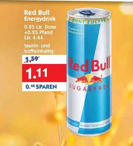 Red Bull Energidrink 0,25 L - Zuckerfrei