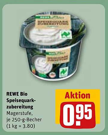 REWE Bio Speisequarkzubereitung Magerstufe, je 250-g-Becher