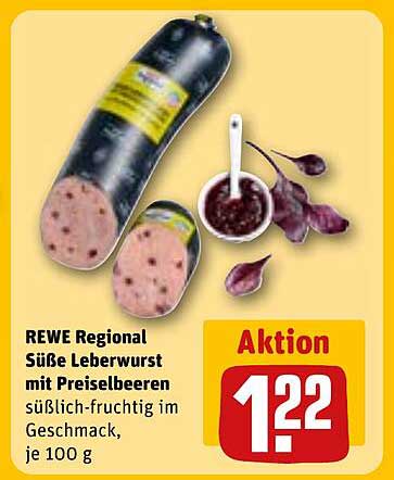 REWE Regional Süße Leberwurst mit Preiselbeeren
