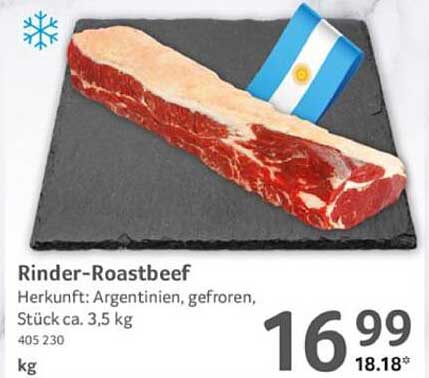 Rinder-Roastbeef aus Argentinien, gefroren, Stück ca. 3,5 kg