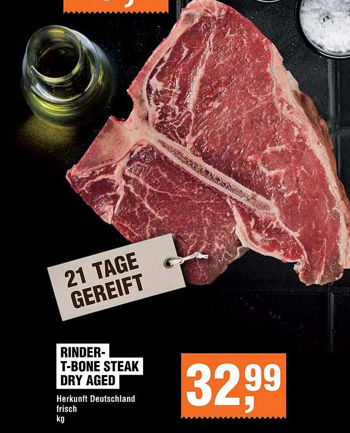 Rinder-T-Bone Steak Dry Aged