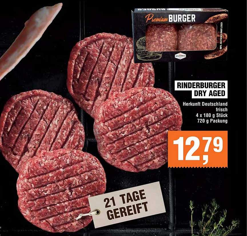 Rinderburger Dry Aged - 4 x 180 g Stück