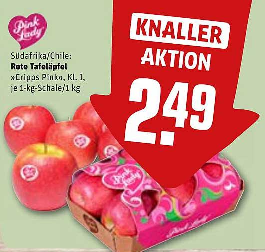 Rote Tafeläpfel »Cripps Pink«, Kl. I, je 1-kg-Schale
