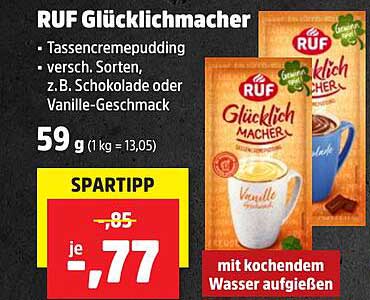 RUF Glücklichmacher - Tassencreme-Pudding in verschiedenen Sorten