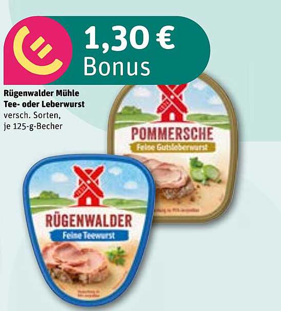 Rügenwalder Mühle Tee- oder Leberwurst, verschiedene Sorten, je 125-g-Becher