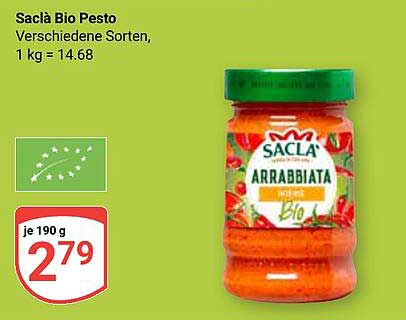 Saclà Bio Pesto Arrabbiata, 190 g