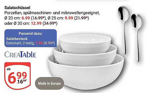 Salatschüsseln aus Porzellan - ideal für jeden Anlass