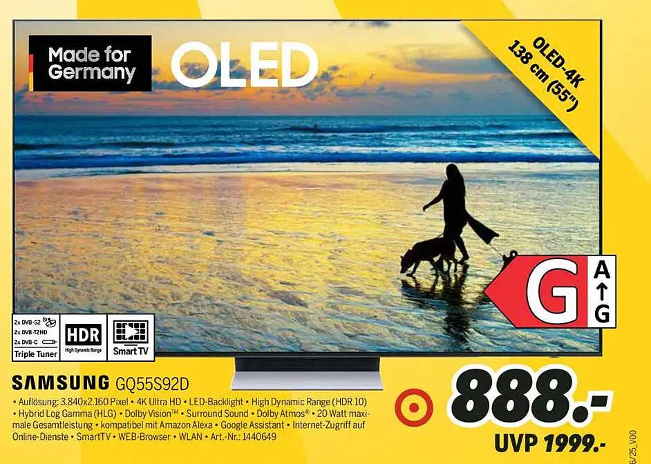 Samsung GQ55S92D – 55 Zoll OLED TV