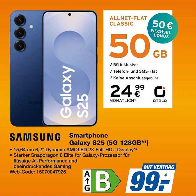 Samsung Smartphone Galaxy S25 (5G 128GB)