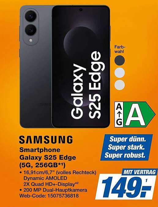 Samsung Smartphone Galaxy S25 Edge (5G, 256GB)