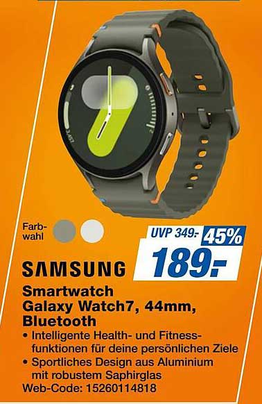 Samsung Smartwatch Galaxy Watch7, 44mm, Bluetooth