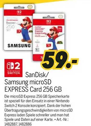 SanDisk/Samsung microSD EXPRESS Card 256 GB