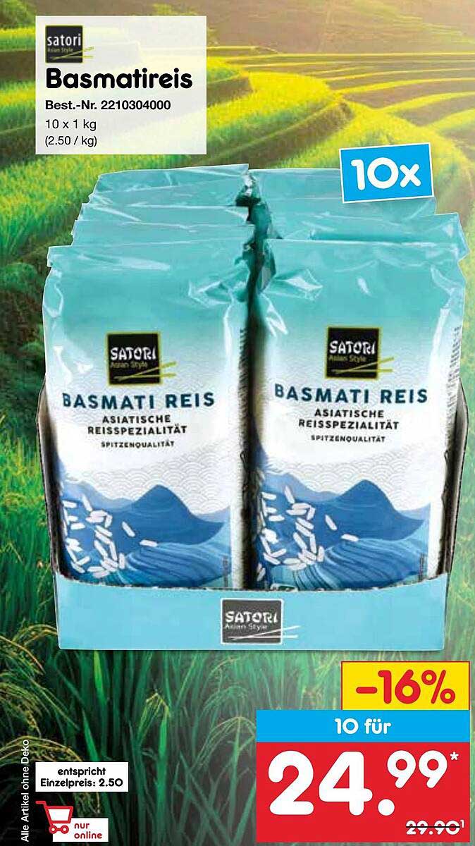 SATORI Basmati Reis - Asiatische Reis-Spezialität