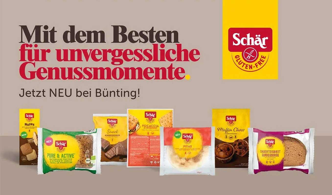 Schär Glutenfreie Snacks für unvergessliche Genusserlebnisse