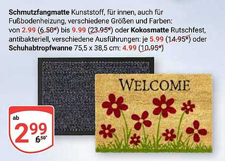 Schmutzfangmatte aus Kunststoff und Kokosmatte – Ein stilvoller Eingang