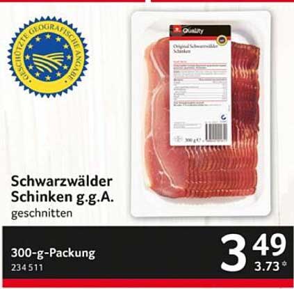 Schwarzwälder Schinken g.g.A. - 300-g-Packung