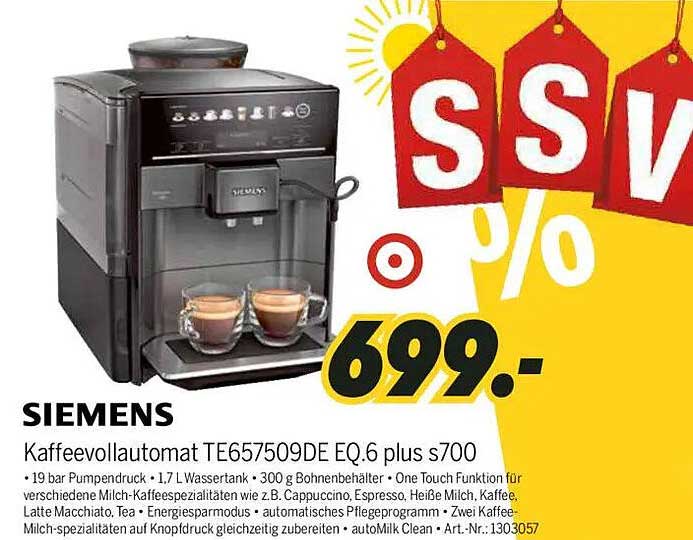 Siemens Kaffeevollautomat TE657509DE EQ.6 plus s700