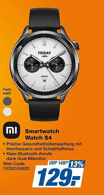 Smartwatch Watch S4 - Präzise Gesundheitsüberwachung