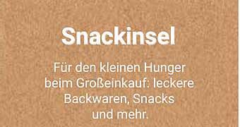 Snackinsel - Für den kleinen Hunger beim Großeinkauf