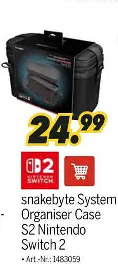 snakebyte System Organiser Case S2 Nintendo Switch 2