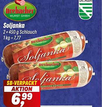 Soljanka 2 x 450 g Schlauch - Drebahcer Wurst GmbH