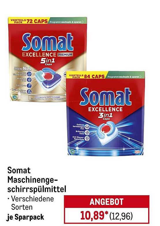 Somat Maschinenge-schirrspülmittel - Verschiedene Sorten