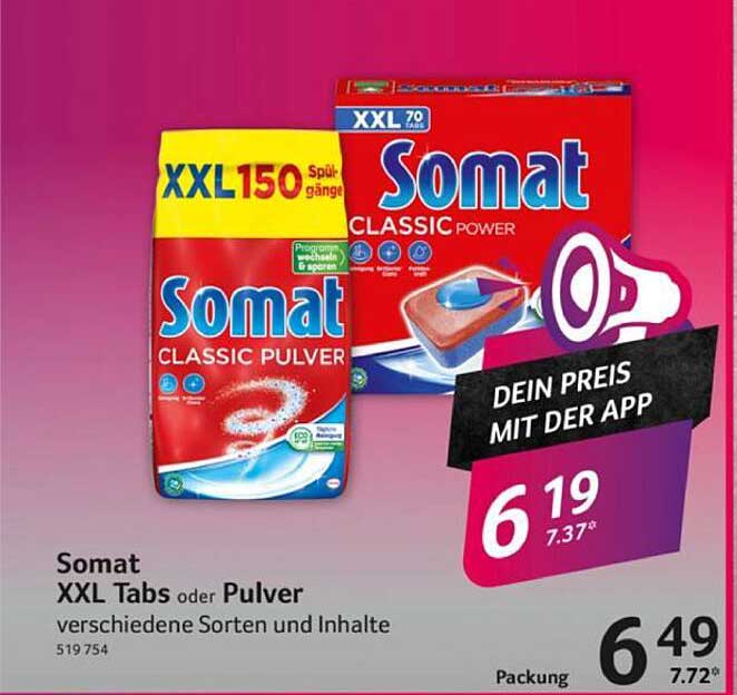 Somat XXL Tabs oder Pulver – verschiedene Sorten und Inhalte