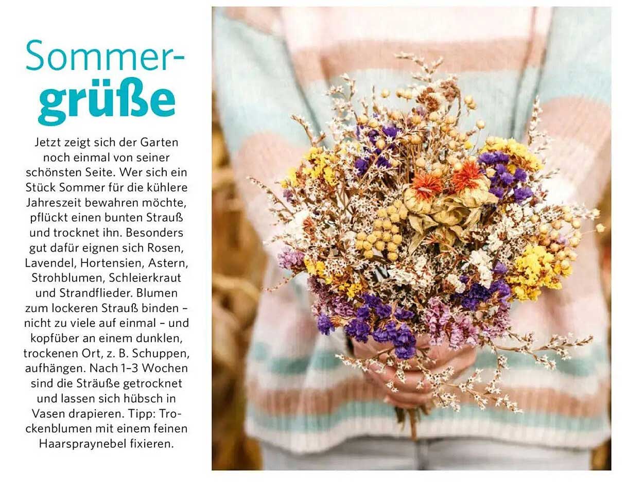 Sommerliche Trockenblumensträuße für eine gemütliche Atmosphäre