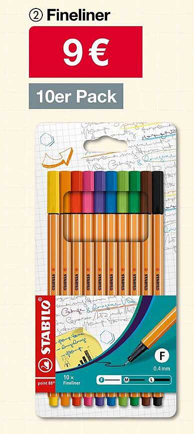 STABILO Fineliner 10er Pack - Vielseitige Farben für kreative Köpfe