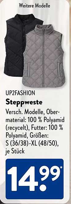 Steppweste von UP2FASHION – vielseitig und stylish