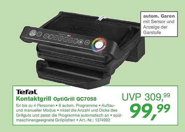 Tefal Kontaktgrill OptiGrill GC7058