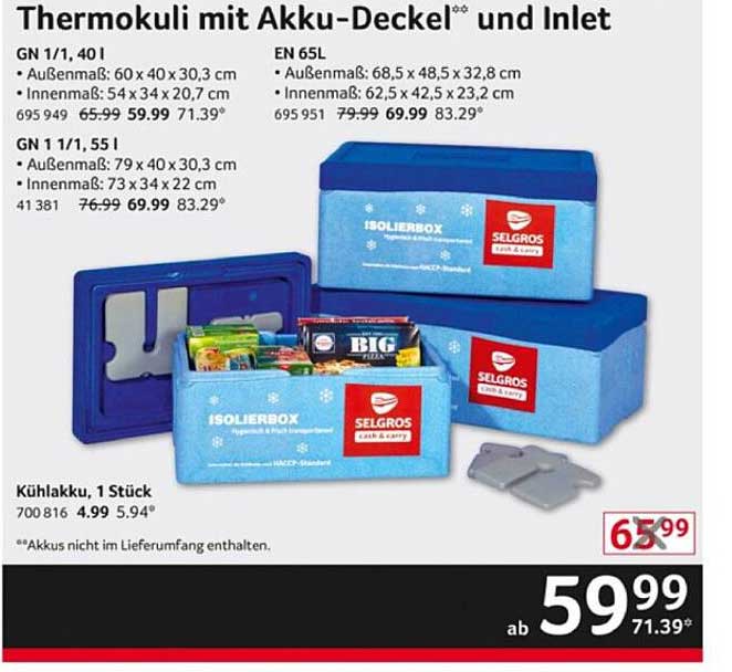 Thermokübel mit Akku-Deckel und Inlet