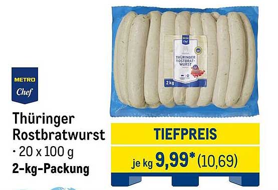 Thüringer Rostbratwurst - 2-kg-Packung