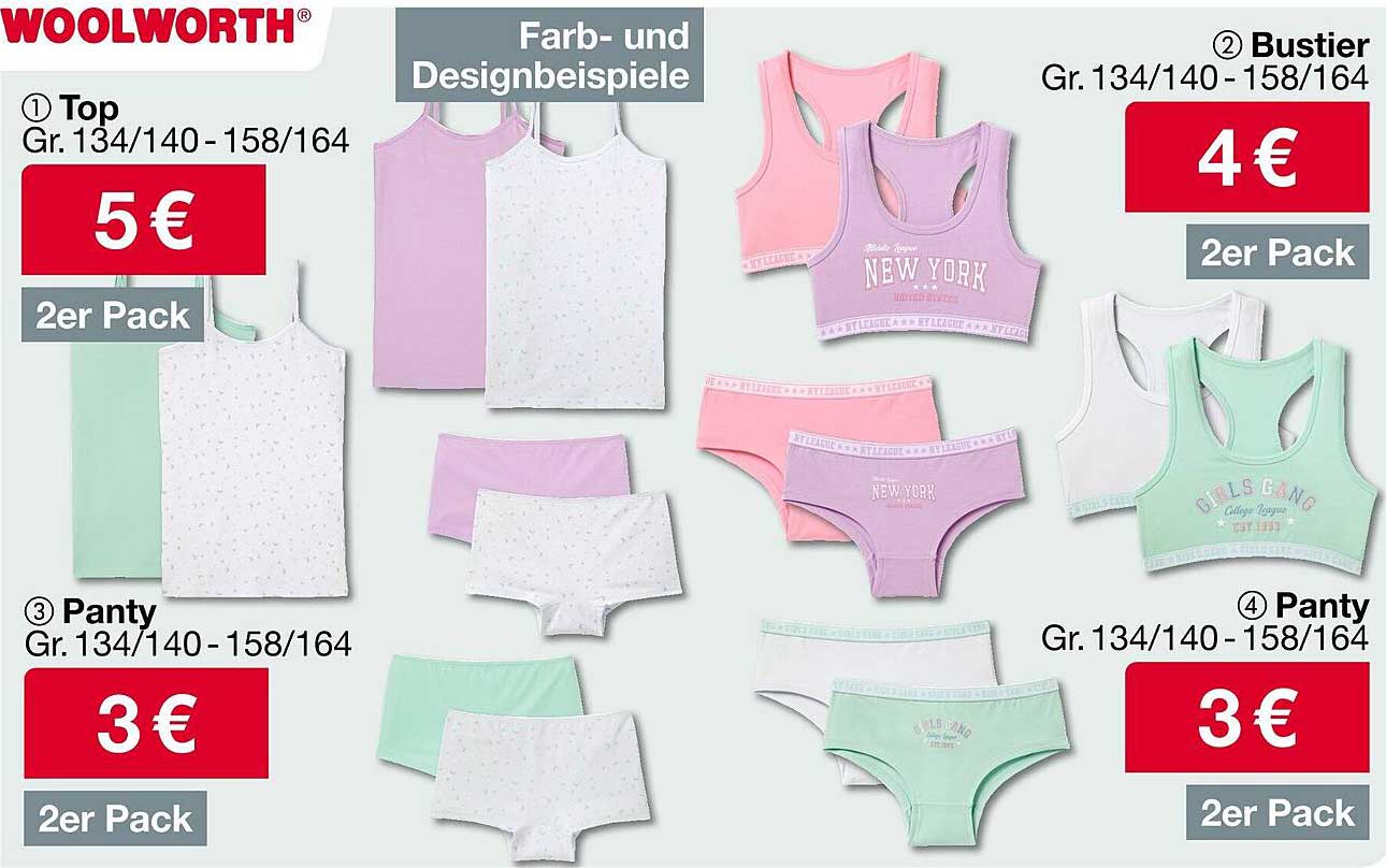 Top, Bustier und Panty im praktischen 2er Pack
