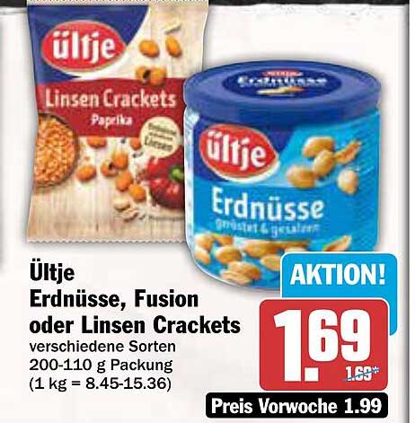 Ültje Erdnüsse, Fusion oder Linsen Crackets