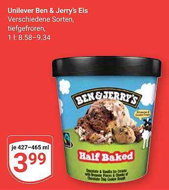 Unilever Ben & Jerry's Eis - Half Baked
