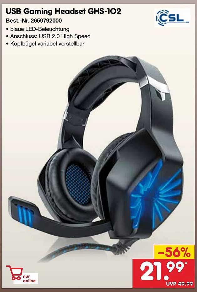 USB Gaming Headset GHS-102