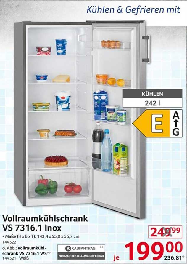 Vollraumkühlschrank VS 7316.1 Inox