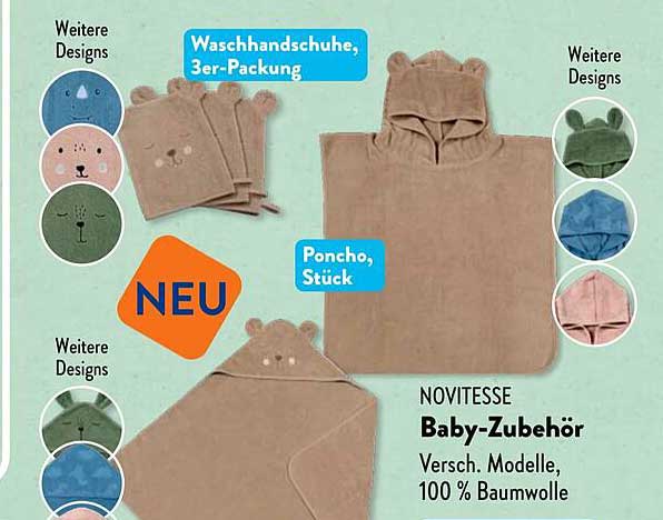Waschhandschuhe, 3er-Packung und Poncho, Stück - NEU!