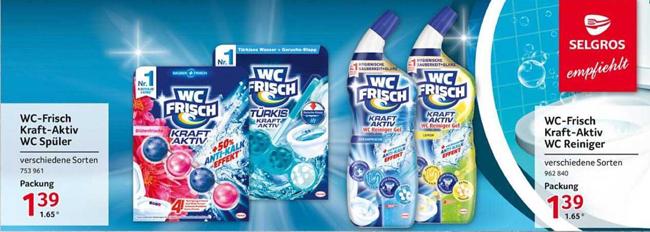WC-Frisch Kraft-Aktiv WC Spüler und Reiniger - verschiedene Sorten