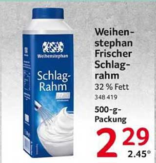Weihenstephan Frischer Schlagrahm 500 g